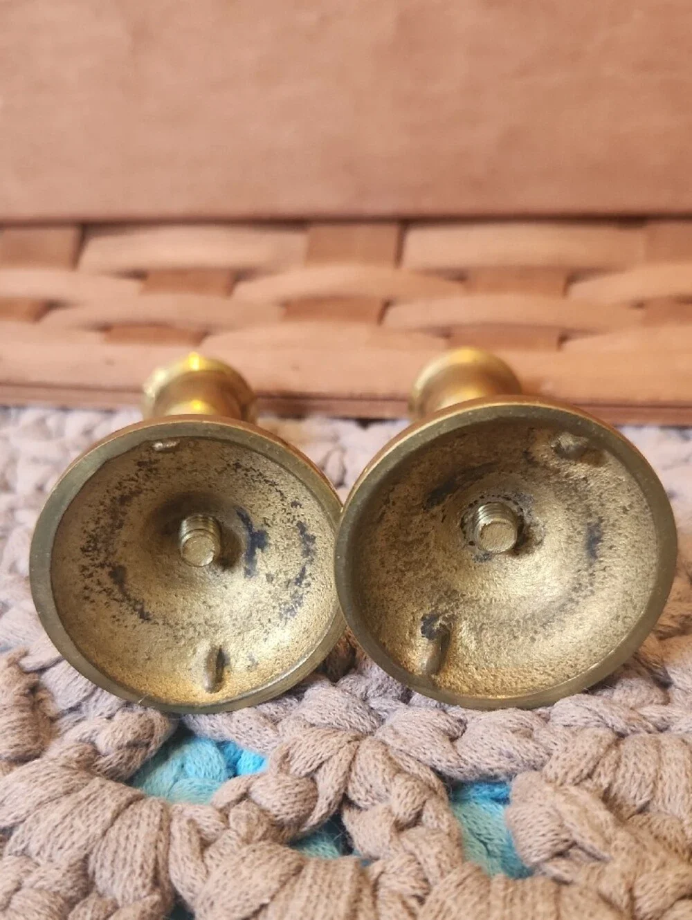 Brass Candle Holder Pair 3